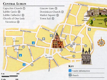 Map of Old Town Lublin