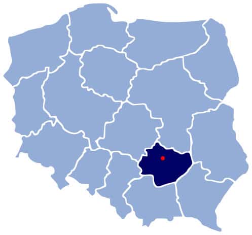 Map of Poland - Kielce