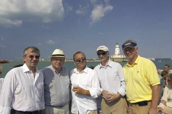 (L to R): Greg Handzel, Cons. Gen. Zygmunt Matynia, Boggie Zawadzki, Bogdan Pukszta, and Tom Startek