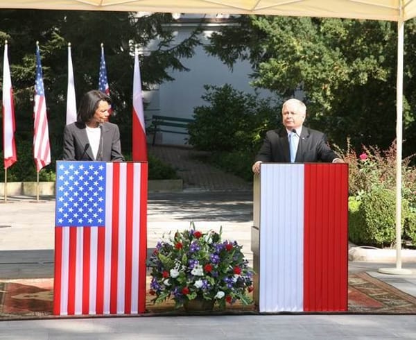 Condoleezza Rice and Lech Kaczyński 