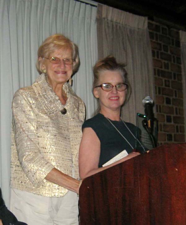 Pictured L-R: 1st VP Bernadette Wiermanski presenting Cultural Achievement Award to Barbara Kathleen Herbich.