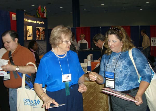 L-R, a visiting teacher, Henrietta Nowakowski. 